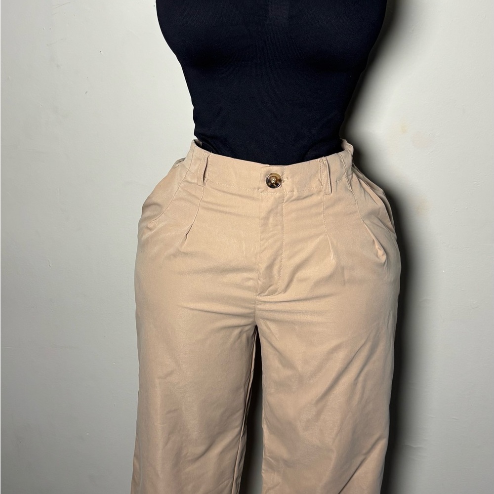 SHEIN Tan Wide Leg Pants